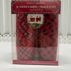 NWT SIMPLY BAKED ‎ 50 PAPER BAKING + SNACK CUPS